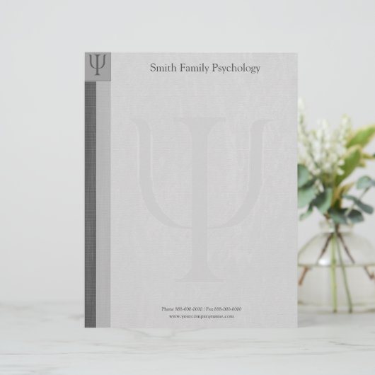 Psycholoog Letterhead Briefhoofd (Staand voorkant)