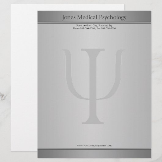 Psycholoog Letterhead Briefhoofd (Voorkant / Achterkant)