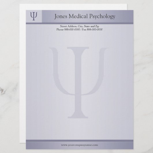 Psycholoog Letterhead Briefhoofd (Voorkant / Achterkant)