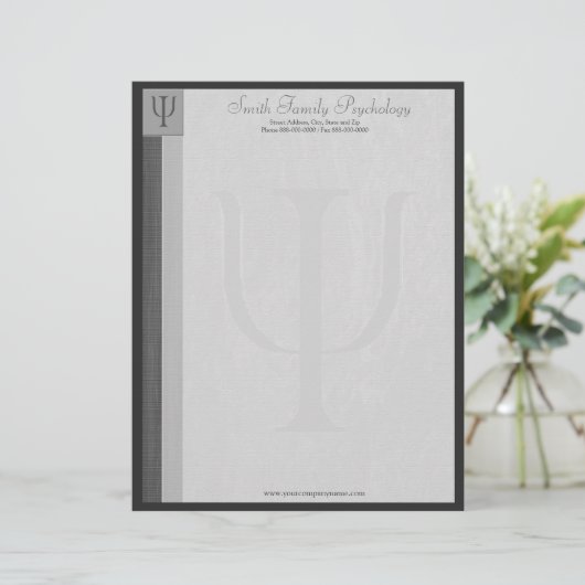 Psycholoog Letterhead Briefhoofd Ontwerp (Staand voorkant)