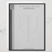 Psycholoog Letterhead Briefhoofd Ontwerp (Voorkant / Achterkant)