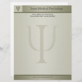 Psycholoog Letterhead Briefhoofd Sjabloon (Voorkant / Achterkant)