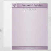 Psycholoog Letterhead Briefhoofd Sjabloon (Voorkant / Achterkant)