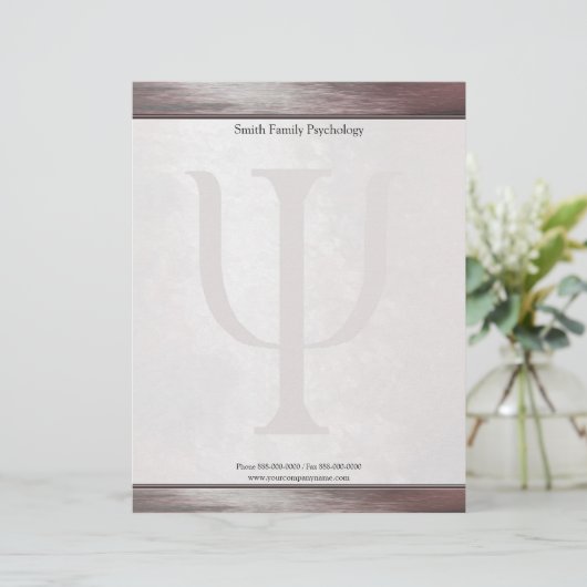 Psycholoog Letterhead Briefhoofd Sjabloon (Staand voorkant)