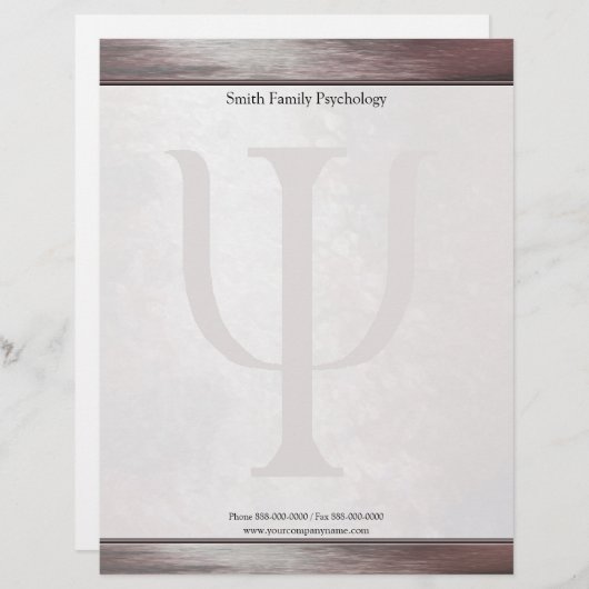 Psycholoog Letterhead Briefhoofd Sjabloon (Voorkant / Achterkant)