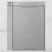 Psycholoog Letterhead Gepersonaliseerd Briefhoofd (Voorkant)