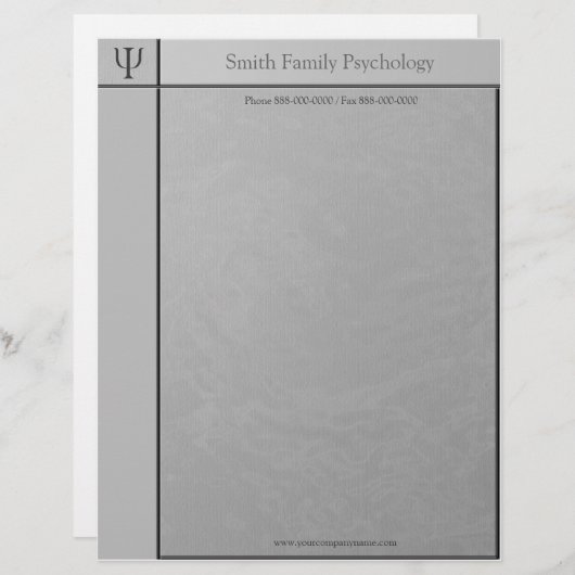 Psycholoog Letterhead Gepersonaliseerd Briefhoofd (Voorkant / Achterkant)