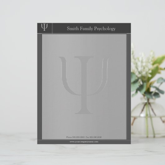 Psycholoog Letterhead Gepersonaliseerd Briefhoofd (Staand voorkant)