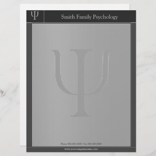 Psycholoog Letterhead Gepersonaliseerd Briefhoofd (Voorkant / Achterkant)