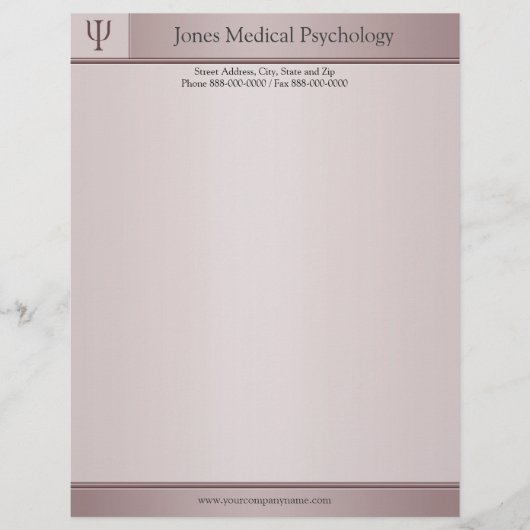 Psycholoog Letterhead Gepersonaliseerd Briefhoofd (Voorkant)