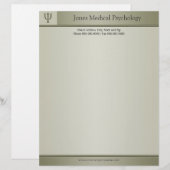 Psycholoog Letterhead Gepersonaliseerd Briefhoofd (Voorkant / Achterkant)