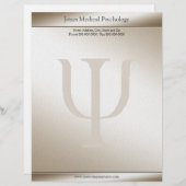 Psycholoog Letterhead Gepersonaliseerd Briefhoofd (Voorkant / Achterkant)