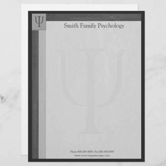 Psycholoog Letterhead Persoonlijk Briefhoofd (Voorkant / Achterkant)