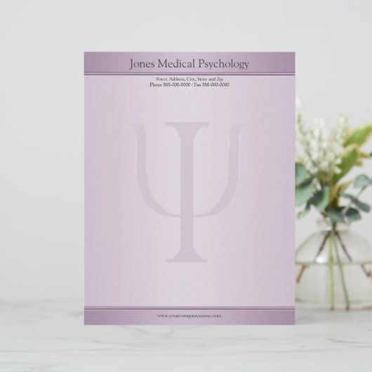 Psycholoog Letterhead Persoonlijk Briefhoofd (Staand voorkant)