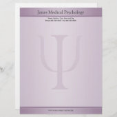 Psycholoog Letterhead Persoonlijk Briefhoofd (Voorkant / Achterkant)