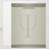 Psycholoog Letterhead Persoonlijk Briefhoofd (Voorkant / Achterkant)