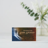 Psycholoog Man in de schaduw Visitekaartje (Staand voorkant)