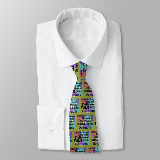 Psycholoog Mannen Necktie "Terminology" Design Stropdas (Gebonden)