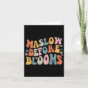 Psycholoog Maslow voor Bloom Speed Teacher Color Kaart