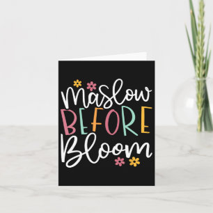 Psycholoog Maslow voor Bloom Speed Teacher Color Kaart