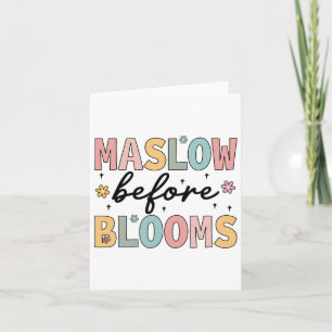 Psycholoog Maslow voor Bloom Speed Teacher Color Kaart