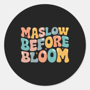 Psycholoog Maslow voor Bloom Speed Teacher Color Ronde Sticker
