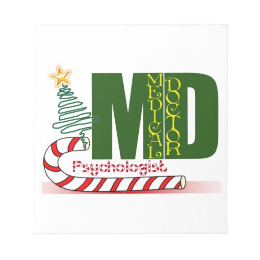 Psycholoog MERRY CHRISTMAS Notitieblok (Voorkant)