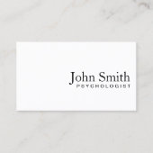 Psycholoog minimalistisch platte wit visitekaartje (Voorkant)
