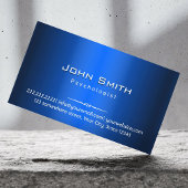 psycholoog modern blauw metaal visitekaartje