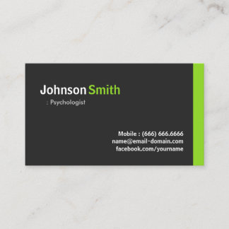 Psycholoog - Modern minimalistisch groen Visitekaartje