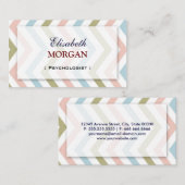 Psycholoog - Natural Graceful Chevron Visitekaartje (Voorkant / Achterkant)