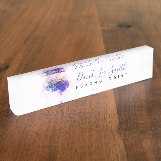 Psycholoog / Neuroloog Desk Name Bord Naambordje (Zijkant)
