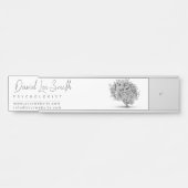 Psycholoog / neuroloog minimalist deurbordje (Voorkant)