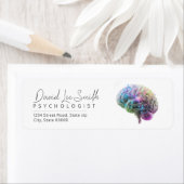 Psycholoog / neuroloog minimalist etiket (Insitu)