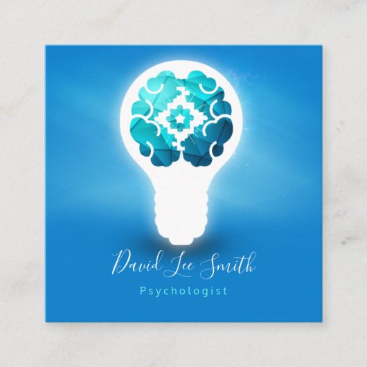 psycholoog/neuroloog vierkante visitekaartje (Voorkant)