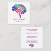 psycholoog/neuroloog vierkante visitekaartje (Voorkant / Achterkant)