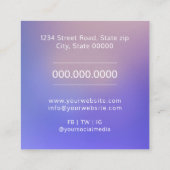 psycholoog/neuroloog vierkante visitekaartje (Achterkant)