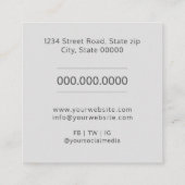 psycholoog/neuroloog vierkante visitekaartje (Achterkant)