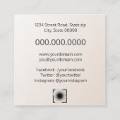 psycholoog/neuroloog vierkante visitekaartje (Achterkant)