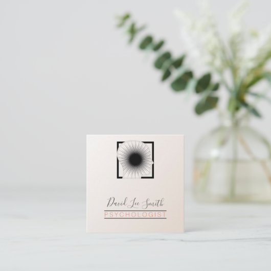 psycholoog/neuroloog vierkante visitekaartje (Staand voorkant)