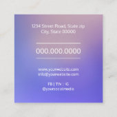 psycholoog/neuroloog vierkante visitekaartje (Achterkant)