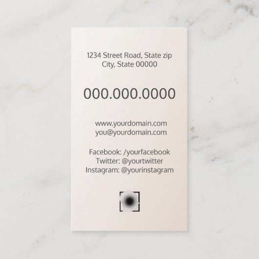 psycholoog/neuroloog visitekaartje (Achterkant)