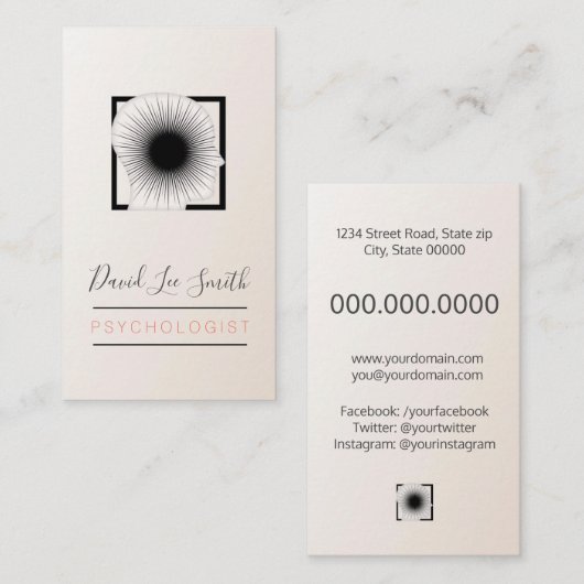 psycholoog/neuroloog visitekaartje (Voorkant / Achterkant)