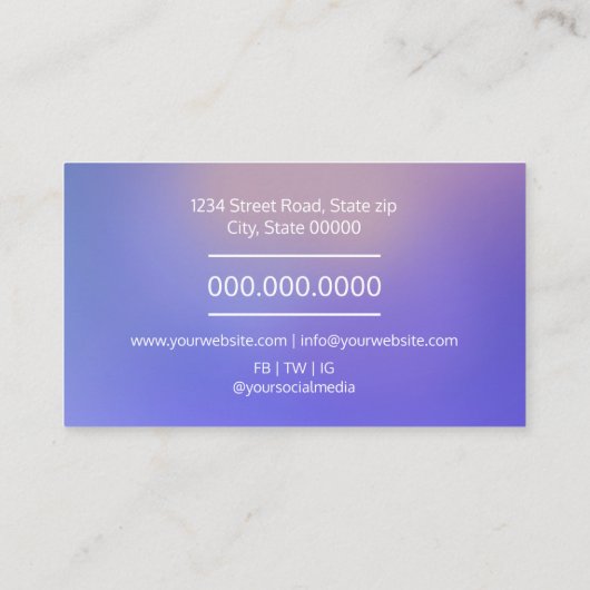 psycholoog/neuroloog visitekaartje (Achterkant)