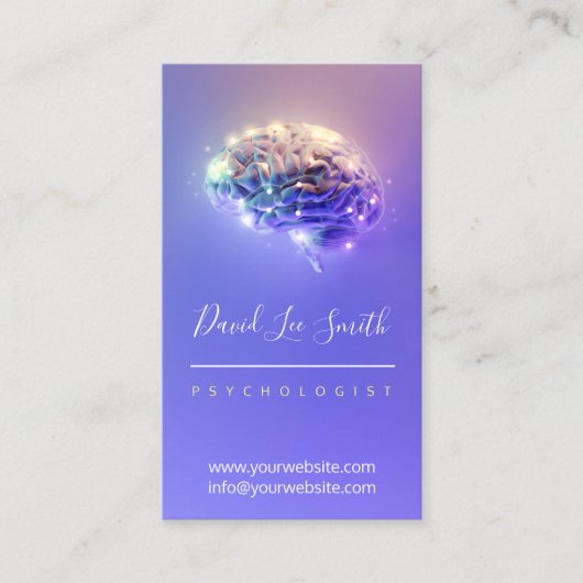 psycholoog/neuroloog visitekaartje (Voorkant)