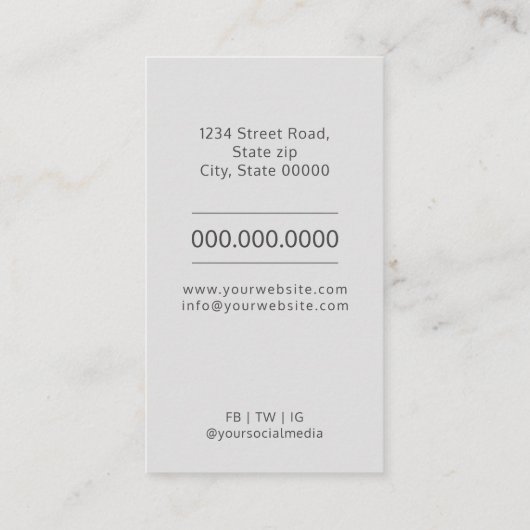 psycholoog/neuroloog visitekaartje (Achterkant)