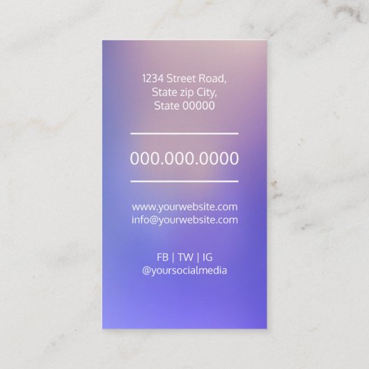 psycholoog/neuroloog visitekaartje (Achterkant)