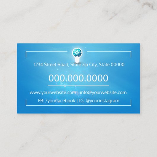 psycholoog/neuroloog visitekaartje (Achterkant)