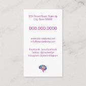 psycholoog/neuroloog visitekaartje (Achterkant)