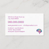 psycholoog/neuroloog visitekaartje (Achterkant)